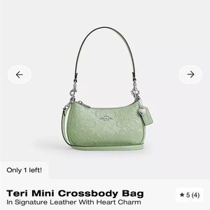 BNWT Coach Teri Mini Bag with Heart Charm